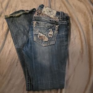 Miss Me Distressed Blue Denim Jeans